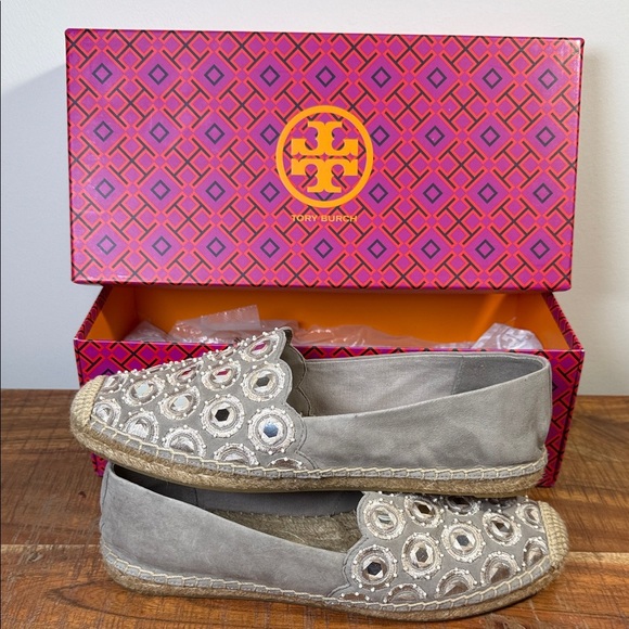 Tory Burch Shoes - Tory Burch Yasmin Flat Embellished Espadrilles, Women’s 9